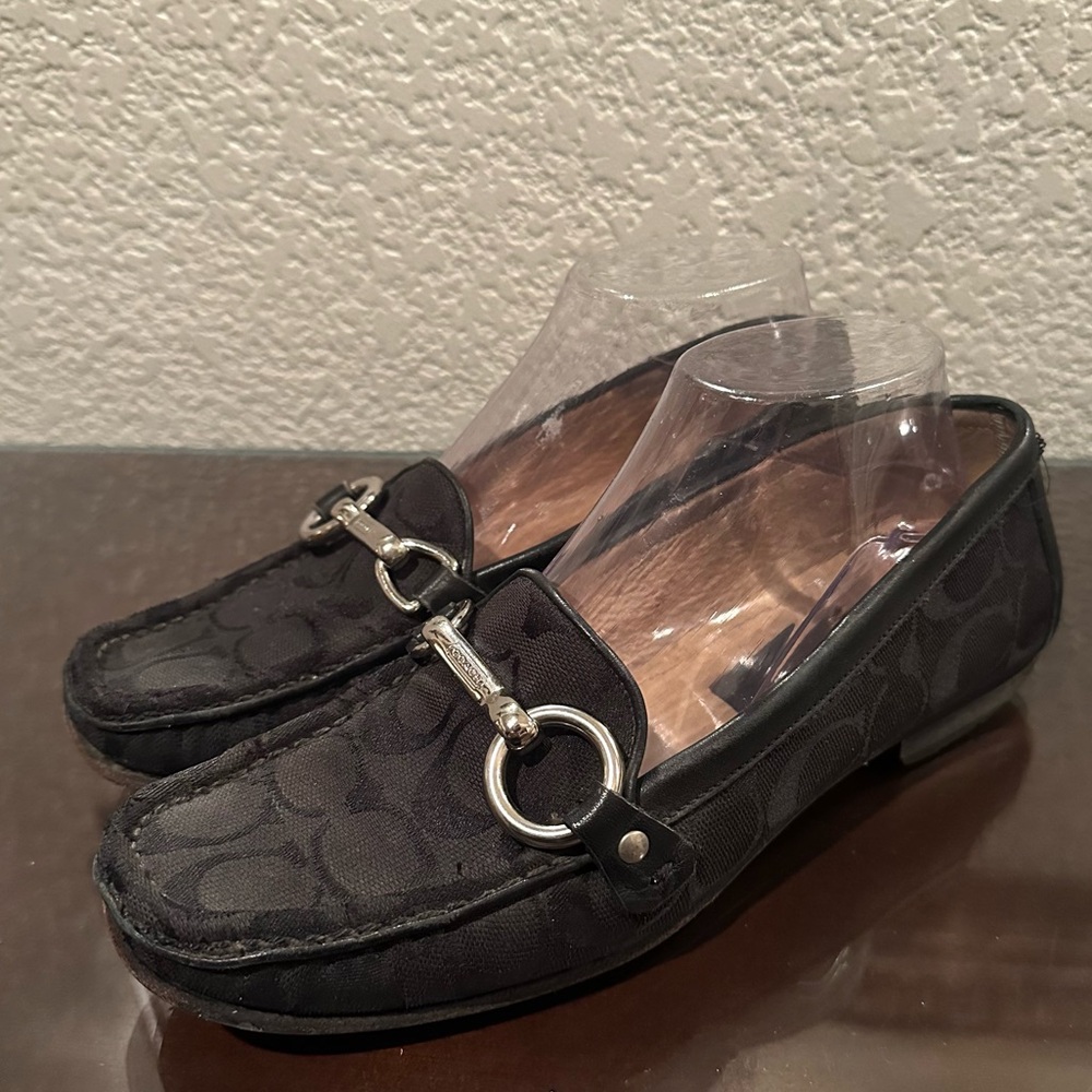 Coach Black Signature Esther Horsebit Loafers - Picture 5 of 16